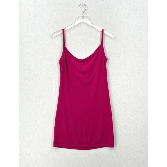 THEO THE LABEL Knit Slip Dress Womens Small Pink Mini Strappy Stretch NEW - Picture 2 of 13